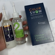 Cặp thuốc uốn tóc Color Show Hàn Quốc 1 đầu tại nhà 100ml x2 - Thuốc uốn siêu dưỡng