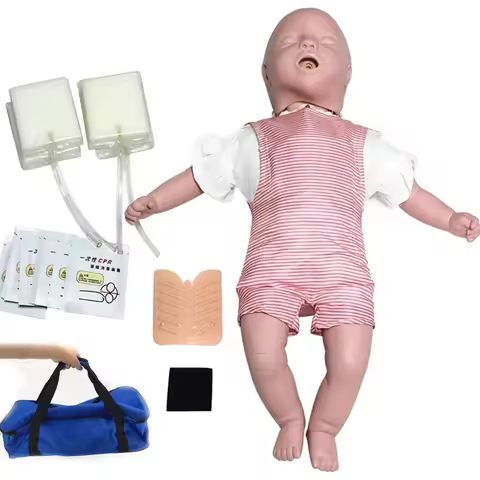 Infant First Aid CPR Manikin Training Dummy Infant Airway Obstruction Mannequin for CPR Practice and