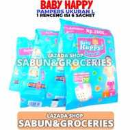 Pampers Baby Happy Pants Ukuran L 1 Renceng Isi 6 Sachet