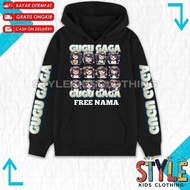 GUGU GAGA PENGUIN Kids Hoodie Jacket Free Name Cute Gugu Gaga Penguin Kids Hoodie Sweater Jacket/