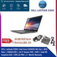 [Refurbished] Dell Latitude 5300 Laptop 13.3 Intel Core i5 8th Gen i5-8365U Dual Core 256GB SSD 8GB 