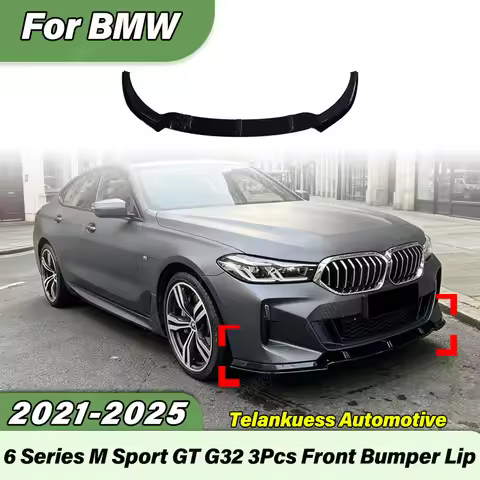 For BMW 6 Series GT G32 640d M Sport 2021 2022 2023 2024 2025 Automobile Front Bumper Lip Sports Rac