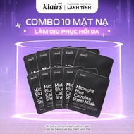 [Dear, Klairs x Hannah Olala] Combo of 10 Dear, Klairs Midnight Blue Calming Sheet Mask 25mL