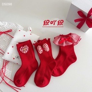 [Galakoko] Three Pairs Children's Socks Children's Socks Autumn Winter Mid-Tube Socks Baby Girl Bowk