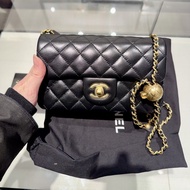 全新蝕讓Chanel mini flap pearl crush cf 20cm handbag 小金球金波手袋 禮物