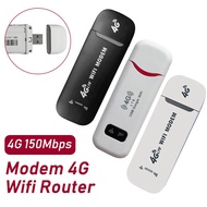 4G WiFi Router Wireless B Dongle 150Mbps Modem Stick Pocket Hotspot Dongle 4G SIM  Modem Stick WiFi Adapter Home Office