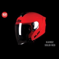SIDDIQ - NJS KAIROZ RED GLOSSY SOLID | HELM HALF F MERAH GLOSSY SNI
