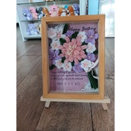 Flower Frame Box Feather wire /gift frame box Dutch teak/pigura