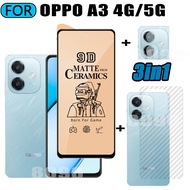 3 IN 1OPPO A3 Tempered Glass Matte Gaming Screen Protector for OPPO A3X Ceramic Matte Screen Protect