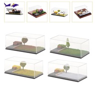 Simhoa 1/64 Scale Model Car Display Case, Parking Lot Diorama Base, Acrylic Cover, Diecast Car Diora