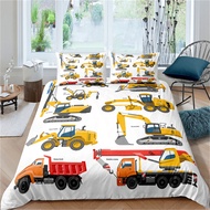 WOSTAR 3D Printed cartoon cars duvet cover luxury bedding set child excavator boys quilt cover twin single full queen king size