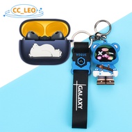 For VIVO Buds Case Cartoon Dinosaur Bulldog Cute Plush Cinderella Keychain Pendant VIVO Buds Silicon