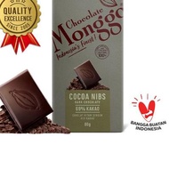 Chocolate Monggo | Cocoa Nibs & Dark Chocolate 69% Cocoa 80gr | 100% Pure Chocolate Cocoa butter | C