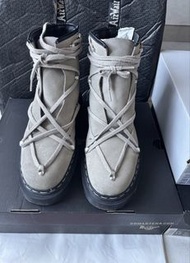 Dr. Martens x Rick Owens 1460 Bex Boots in Beige Suede