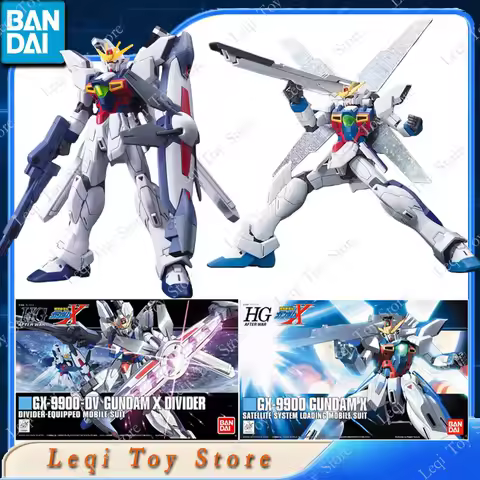 Bandai Original Genuine HG GX-9900-DV GUNDAM X DIVIDER Action Anime Figures Toys Boys Girls Kids Gif