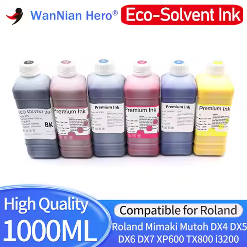 1000ml Eco-solvent Ink For Roland BN20 BN-20A SP540V SP300 XR640 SP540i VS300i VS640 RS540 XJ740 Pri