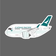 Cathay Pacific Airlines Q Version A350 Airplane Shape Waterproof 3M Sticker Size 90mm