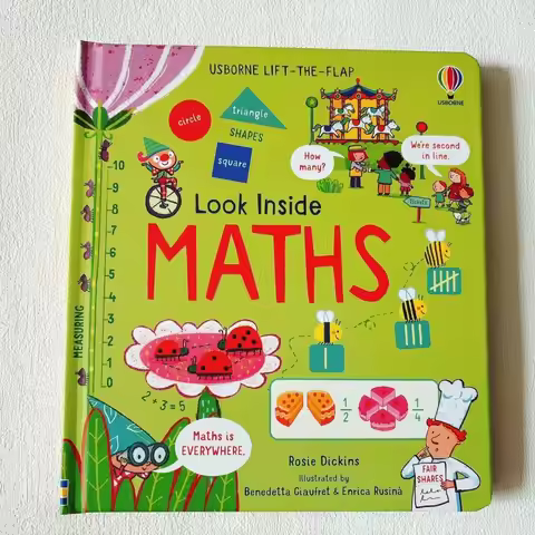 Usborne Look inside Maths Uncover the Secrets of Mathematics Children's STEM Cardboard Flip Flip Sci