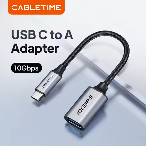 CABLETIME USB 3.2 Adapter OTG Type C to USB A 10Gbps Transfer Adapter For Macbook Xiaomi Huawei iPho