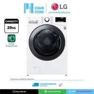 (COURIER SERVICE) LG F2720SVRW 20KG FRONT LOAD WASHING MACHINE WITH 6 MOTION DIRECT DRIVE