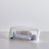 【新品】美國 Stasher 美妝收納矽膠密封袋-筆袋-白