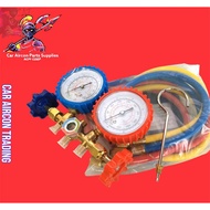 Car Aircon MANIFOLD GAUGE SET with HOSE Heavy Duty set 134a car airconditioning CAT R134a Refrigeran