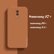 Samsung Galaxy J7 Plus Case Samsung J4 Plus ปลอกกันกระแทกโทรศัพท์อย่างเป็นทางการ Original Liquid ซิลิโคนนุ่ม J6 Plus