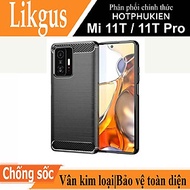 Ốp lưng chống sốc vân kim loại cho Xiaomi 11T 5G / 11T Pro 5G hiệu Likgus (bảo vệ toàn diện, chống v
