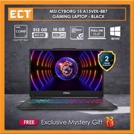 MSI Cyborg 15 A13VEK-887 Gaming Laptop (i7-13620H 4.90GHz,16GB D5,512GB SSD,RTX4050 6GB,15.6" FHD 14