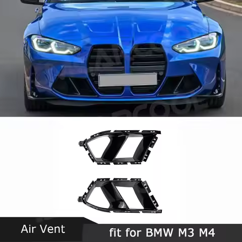 JMCARCOOL Front Bumper Air Inlet Grille For BMW M3 M4 G80 G82 G83 2021+ ABS Carbon Look Side Vents D