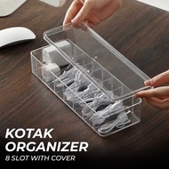 BNBS Cable Organizer Box Cable Storage 8 Slots with Cover - BN-2046 [ IK F Store ]