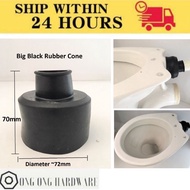Toilet WC Black Rubber Cone For Lower Level Cistern Paip