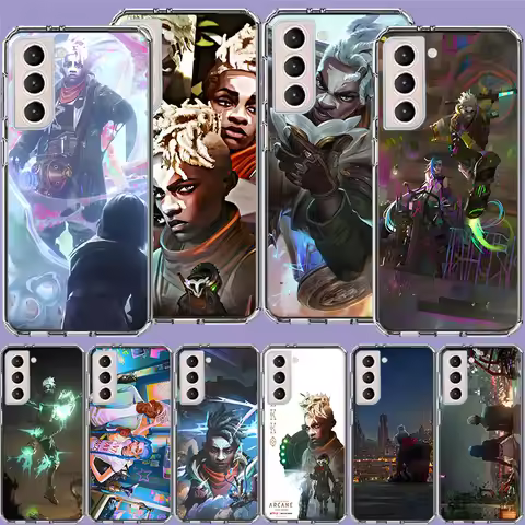 L-LOL Ekko Arcane Jinx Phone Case For Samsung S24 FE Galaxy S22 S25 Ultra S25 Edge S21 S23 FE S20 S1