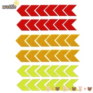 WATTLE 36Pcs Safety Warning Stripe Adhesive Decals, Arrow 4*4.5cm Strong Reflective Arrow Decals, Red + Yellow + Green Night Visibility Diamond Grade Stickers Reflective Stickers