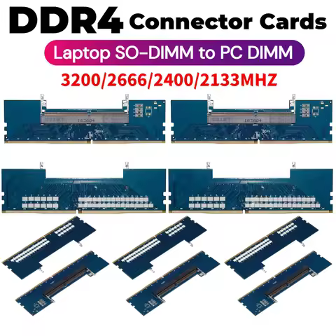 1-3PCS Laptop DDR4 To Desktop SO-DIMM To PC DIMM Memory Card Converter Adaptor 3200/2666/2400/2133MH