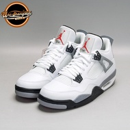 North Carolina University Air Jordan 4 AJ4 Air Jordan Heel White Cement 4 White Gray 308497-103