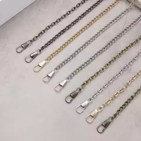 120cm Metal Alloy Bag Chain Strap for Women Bags Belt Straps Bags Chains Gold Belt Hardware Handbag 