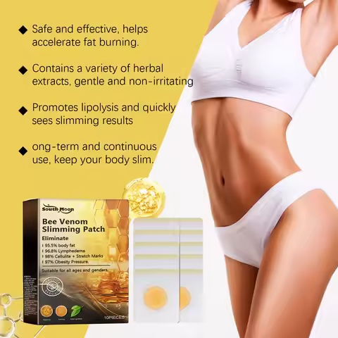 South Moon 10pcs Bee Venom Body Shaping Patch Belly Slimming Weight Loss Detox Abdominal Relieve Str