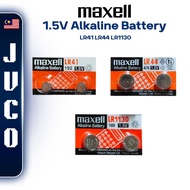 Maxell LR41 LR44 LR1130 | 1.5V Watch Battery | Lithium Battery | 192 A76 189 | Bateri Jam Tangan