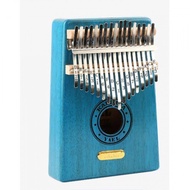 Woim 17-Key Green Round Wooden Kalimba with Kazoo Trumpet