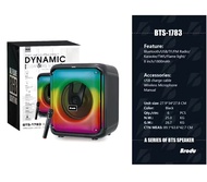 Brudo BTS-1739 bluetooth karaoke speaker with RGB dynamic lighting effect portable speaker with mic/