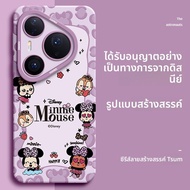 Nohon | เคส Disney Minnie สำหรับ Huawei Pura80 Pura70pro P60 P50 P40 P80pro ป้องกันแรงกระแทก ปกป้องเ