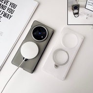 Magnetic Double Axis Matte Hard Shell for Vivo X FOLD 5 Fold 3Pro Fold 3 Casing with Ring Stand Cove