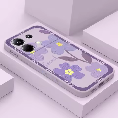 Purple Flower Phone Case For Xiaomi Poco F8 F7 X7 X6 M5 M5S F5 X5 F4 X4 M4 F3 M3 X3 F2 Pro X2 4G 5G 