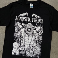 KATUN AGNOSTIC FRONT T-SHIRT - SAWBLADE HC PREMIUM ROUND COLLAR COTTON T-SHIRT BAND TSHIRT BUILDUP T