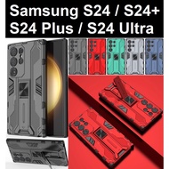 Samsung Galaxy S24 / S24 Plus / S24+ / S24 Ultra Rugged Transformer Magnetic Stand Case Casing Cover