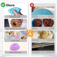48 Pieces Silicone Donut Mold, Non-Stick, Reusable Silicone Baking Cups, 2.75 Inch 4 Shape Mini Sili