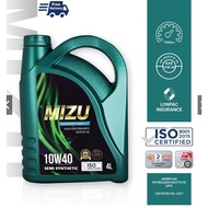 Mizu 10W-40 Semi Synthetic Engine Oil Lubricant API ISO 9001 SGS (4L) foc sticker toyota honda perod