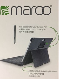 Surface 3 Black Premium Leather Folio