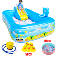 COD 120*85*30CM/150*105*55 CM Kolam Renang Anak Kolam Renang Anak Murah Rectangular Jumbo Biru Kolam